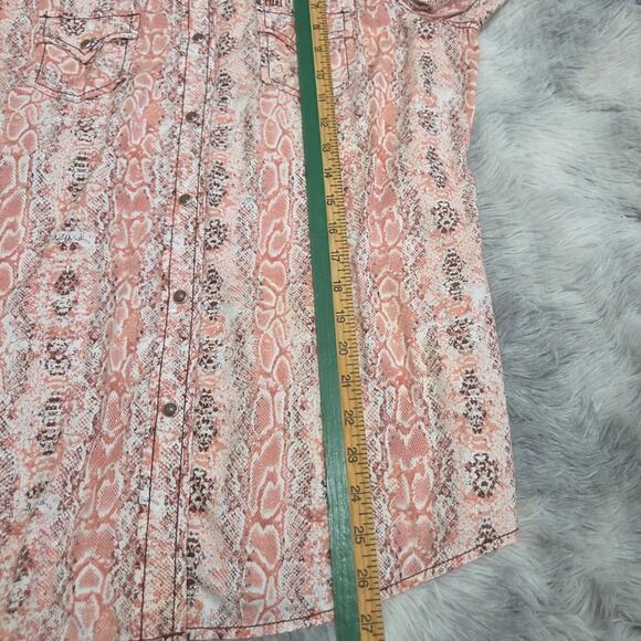 Cruel Girl Woman's Pink Button Down Shirt with Snaps and Pockets size XL - Picture 8 of 9